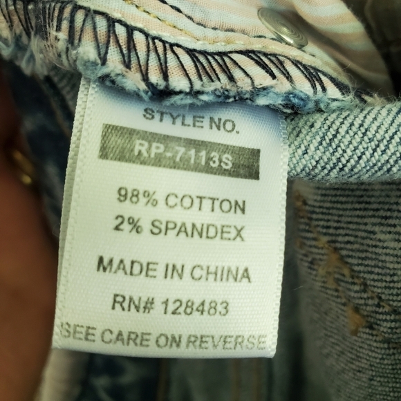 Forever 21 Acid Washed Distressed Cutoff Festival Overall Shorts - Picture 9 of 9